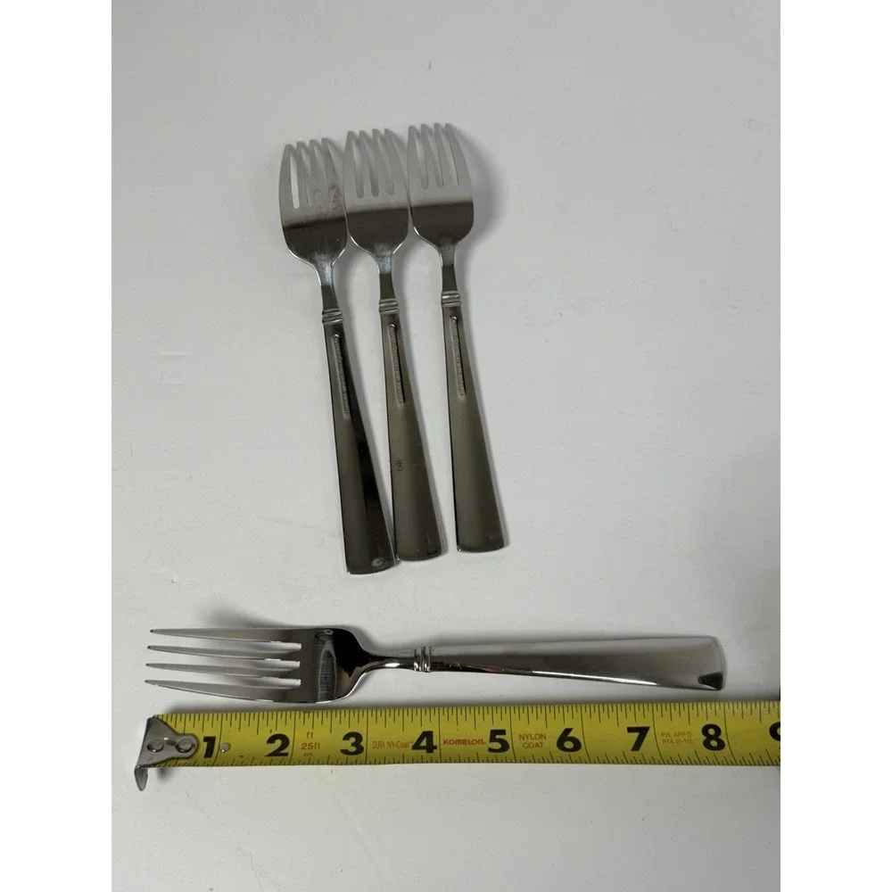 Reed Barton PERSPECTIVE 4 Dinner Forks Glossy 18/10 Stainless Steel Flatware #3